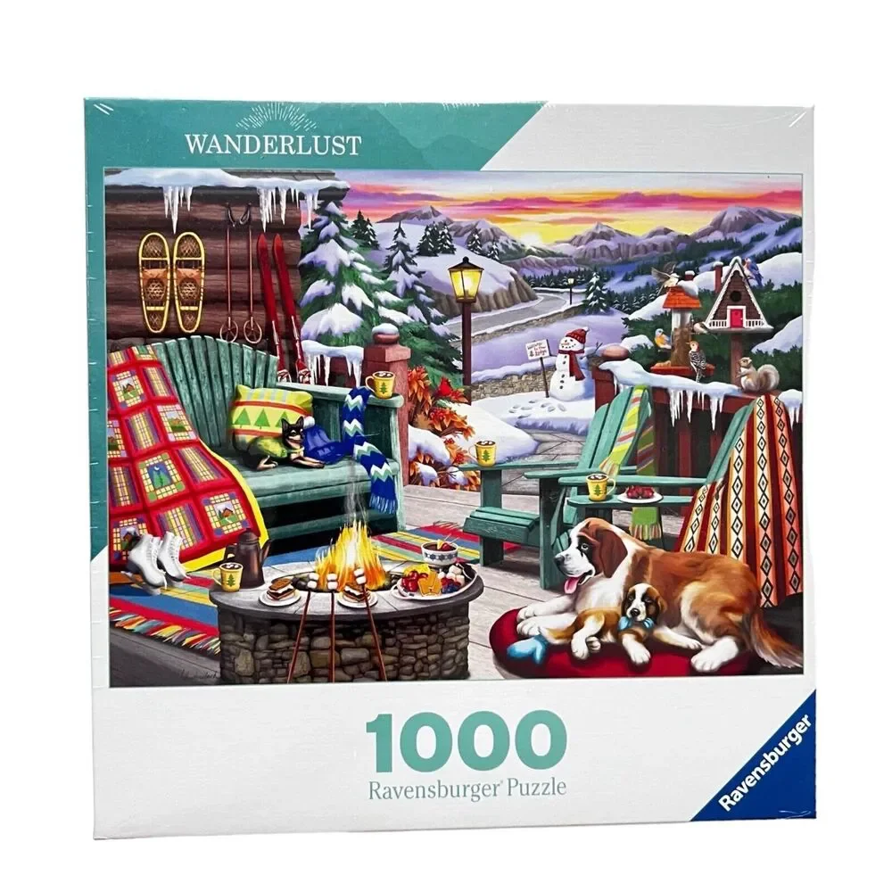 Ravensburger Wanderlust 1000 Piece Jigsaw Puzzle Apres All Day Apres Ski Sealed